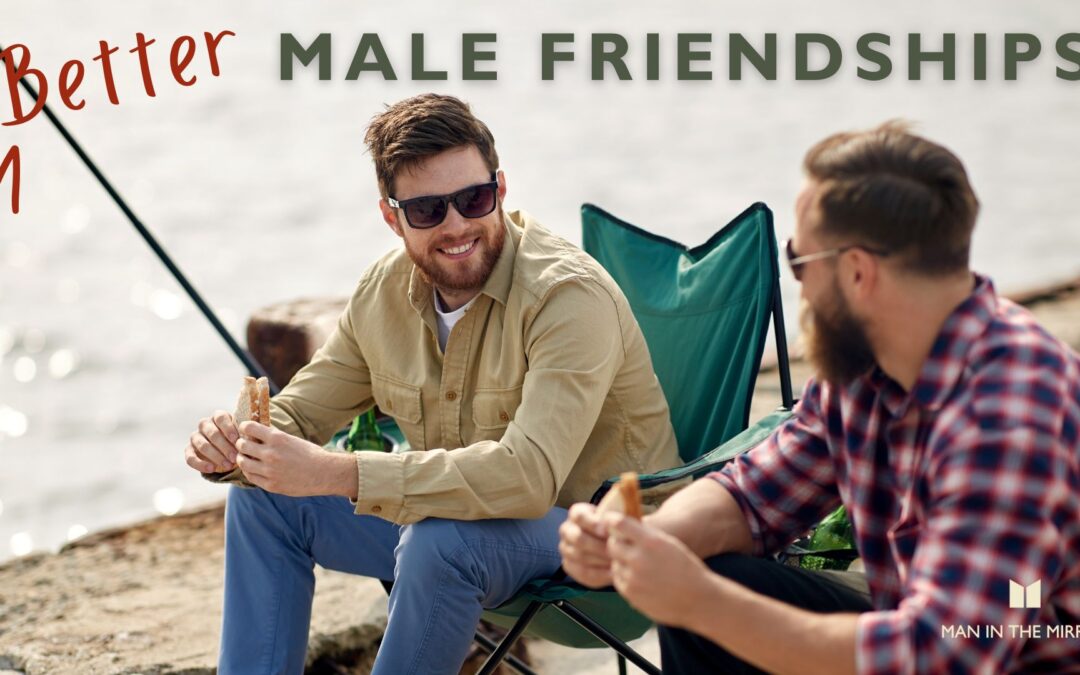 How Meaningful Conversations Lead to Better Male Friendships - two men talking while they fish.