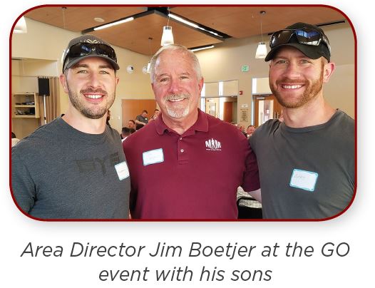 Jim Boetjer at the GO event with his sons