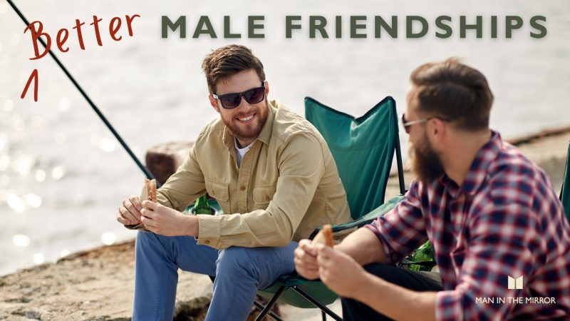 How Meaningful Conversations Lead to Better Male Friendships - two men talking while they fish.